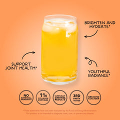 Beauty Blend bottle with peach mango flavor, refreshing daily use option.