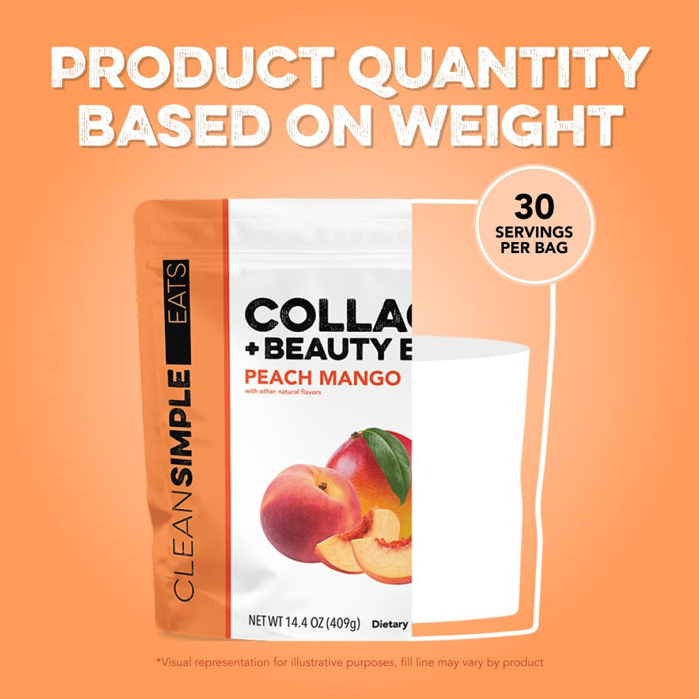 Serving size image showing 30 servings for clean daily collagen routine.