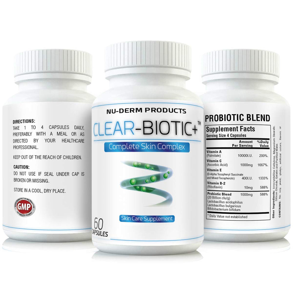 Clear-Biotic acne skin routine scene illustrates daily use