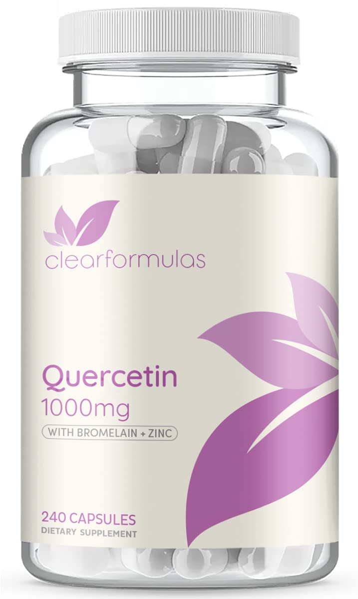 Clear Formulas Advanced Zinc Quercetin Bromelain bottle for daily immune support.