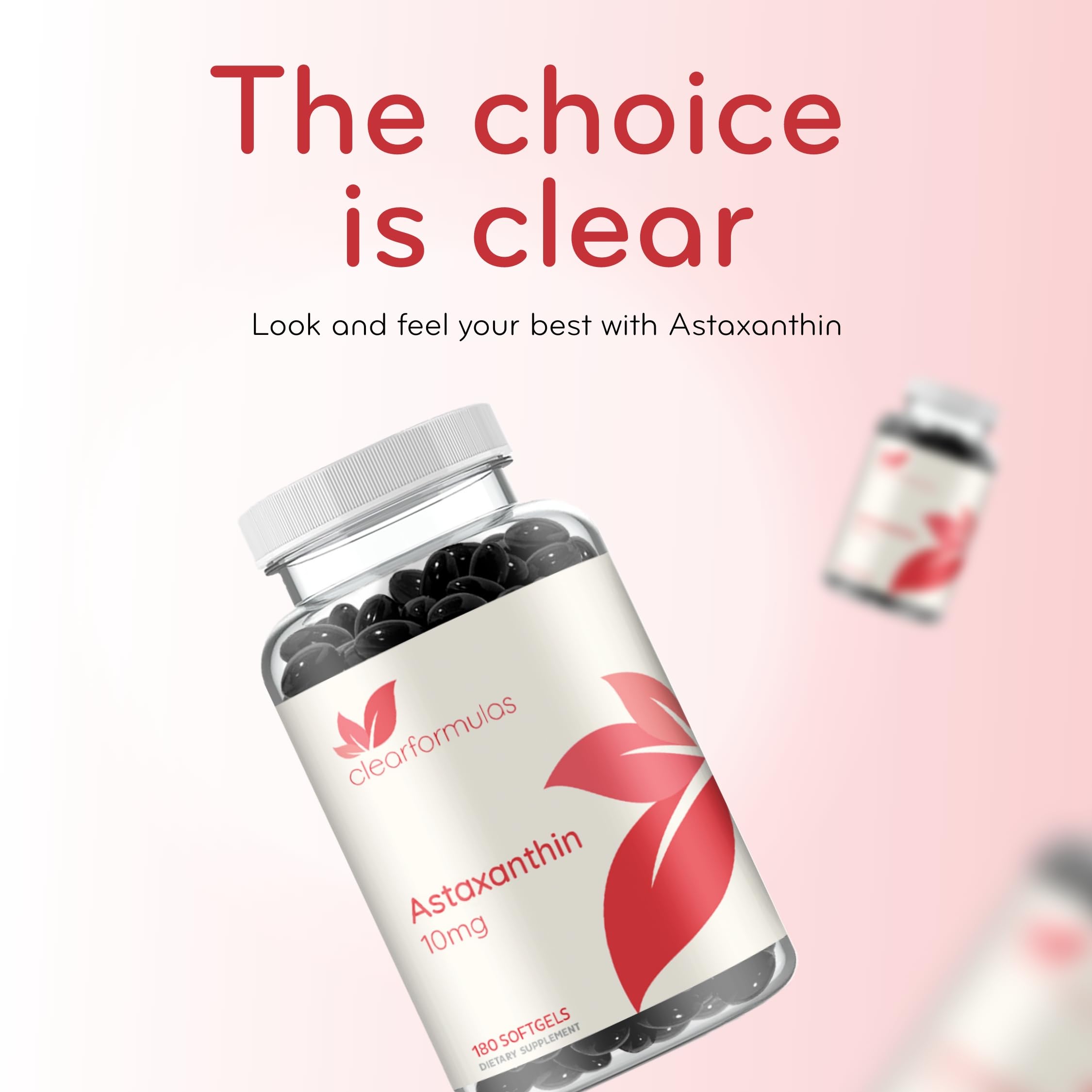 Morning routine with Clear Formulas astaxanthin promotes a simple daily ritual