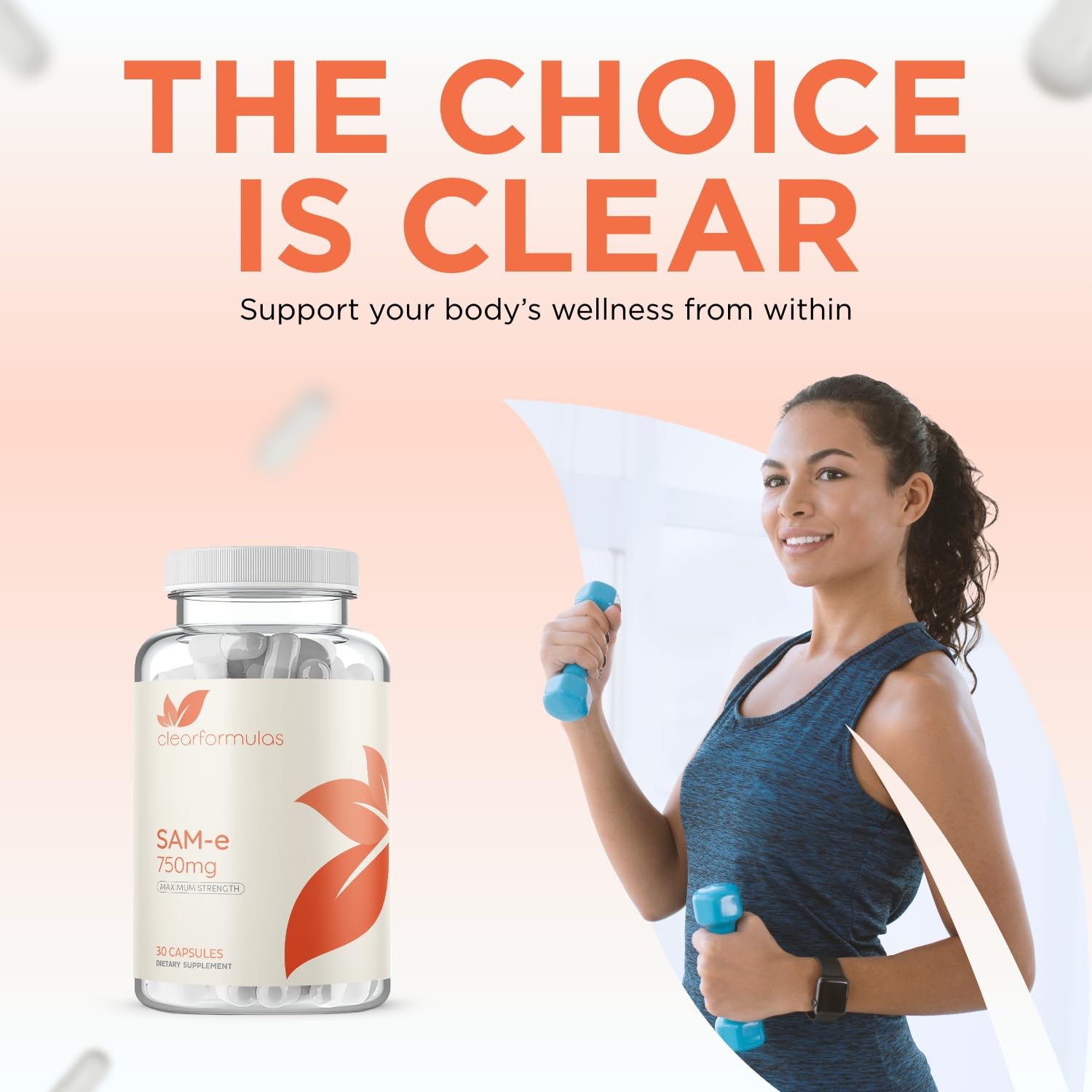 Label highlights vegan and non-GMO attributes of Bioactive SAM-e 750mg