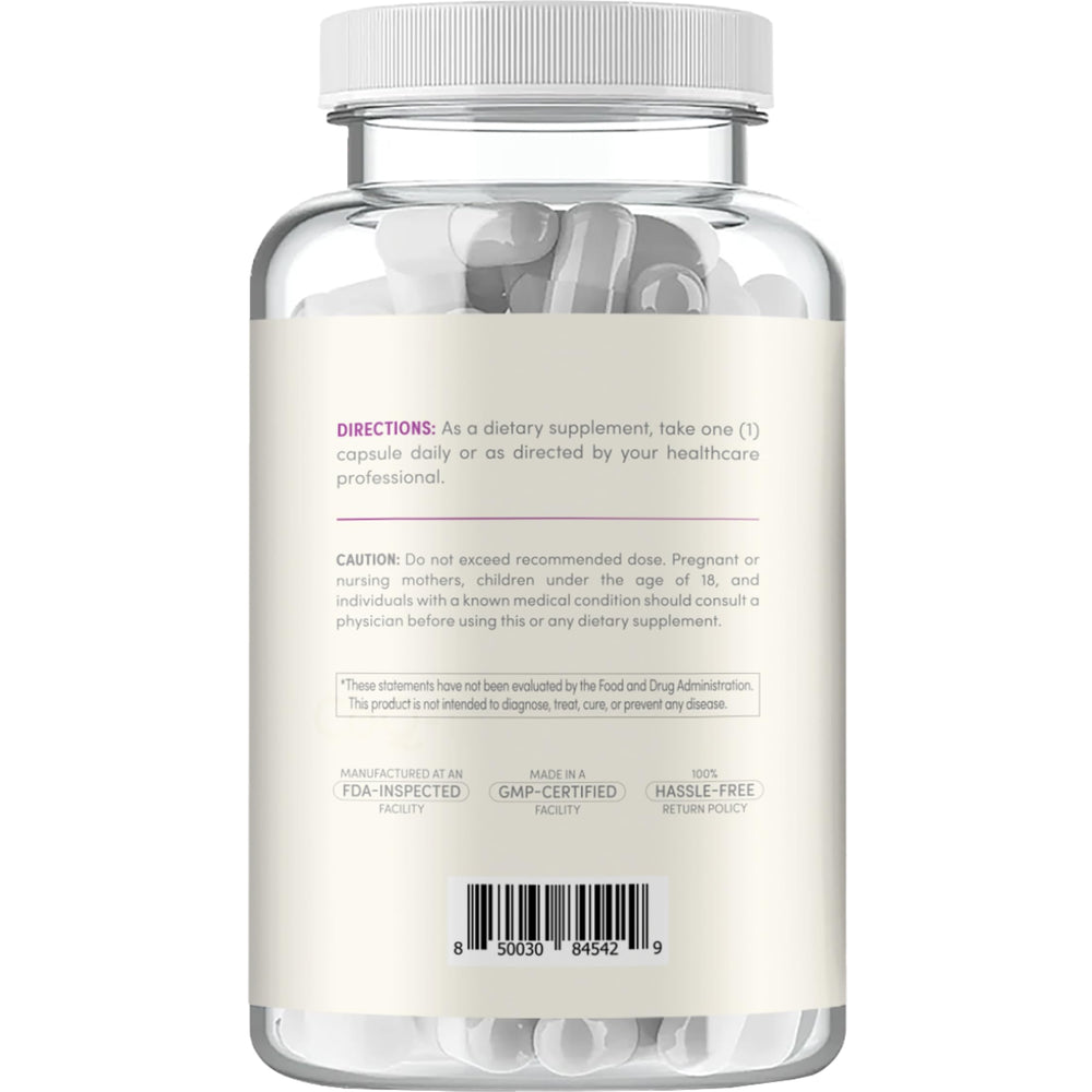 Closeup of Clear Formulas quercetin capsules highlighting convenient daily dosing