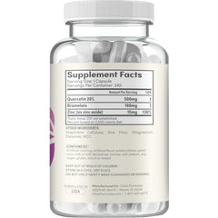 Clear Formulas zinc and bromelain blend capsules for potential immune support
