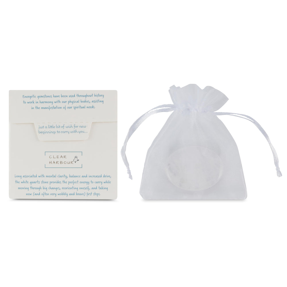 Thoughtful card visible in Clear Harbour White Quartz Wish box