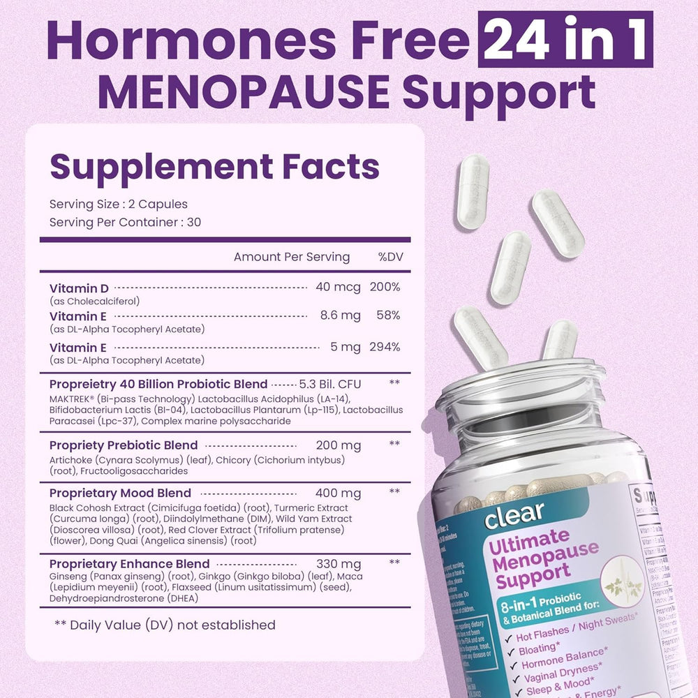 Clear Probiotics capsules neatly arranged imply consistent daily use.