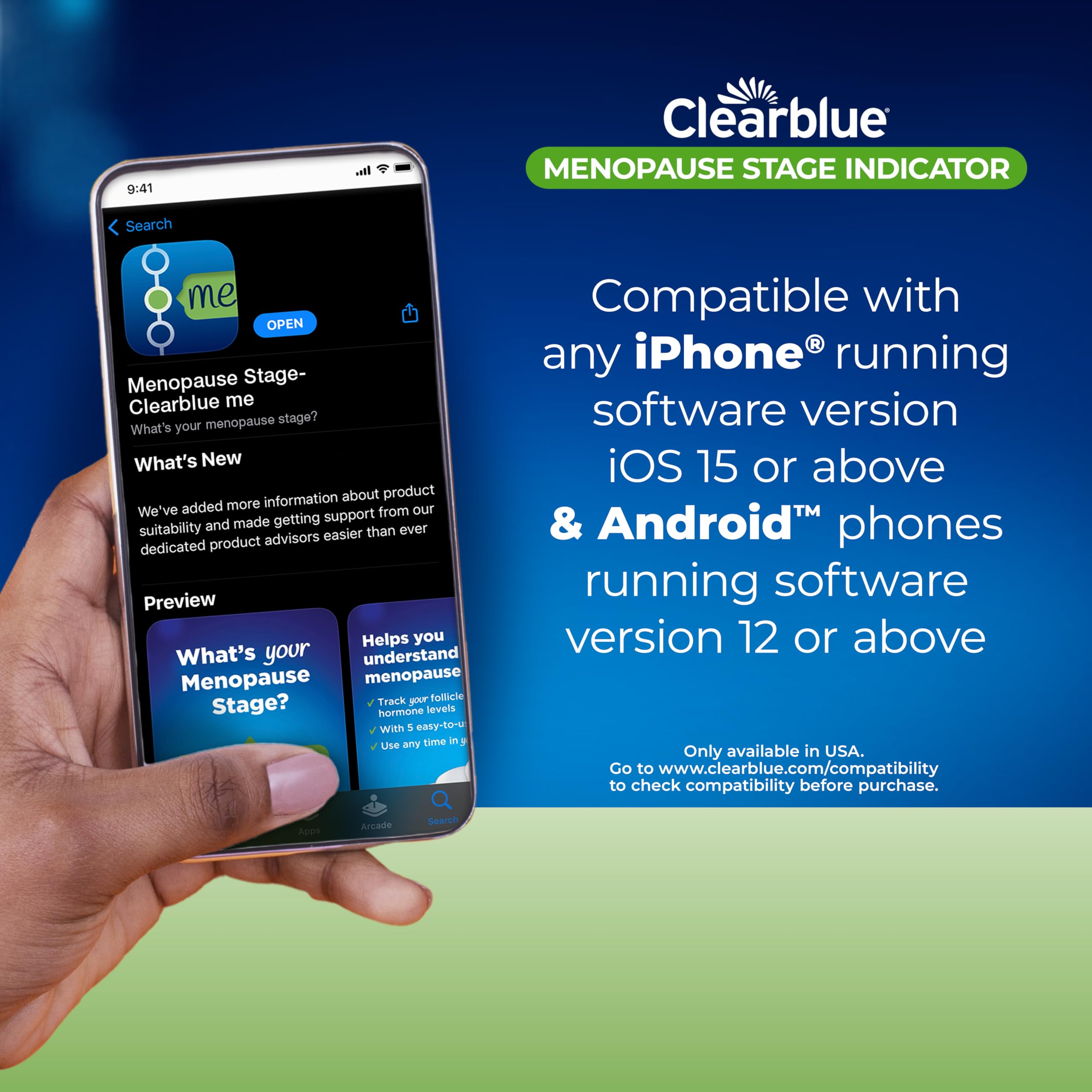 Clearblue app-generated report ready to share with a clinician