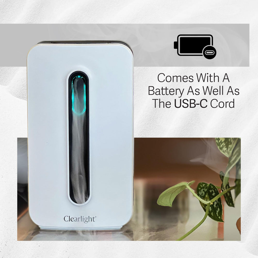 Clearlight diffuser ideal beside bed for nightly relaxation