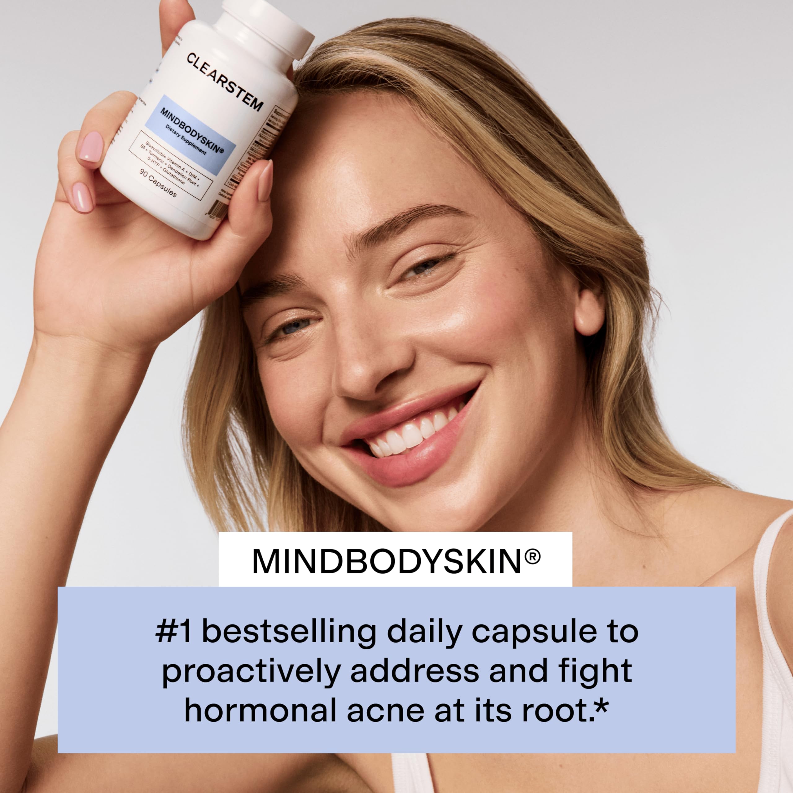 CLEARSTEM MindBodySkin capsules close-up for easy daily use