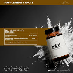 CLENVIA label detail emphasizing clean ingredients and third-party testing.