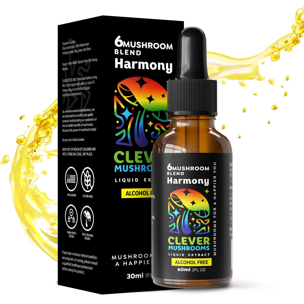 CLEVER MUSHROOMS 6 Blend bottle pour showing easy energy support