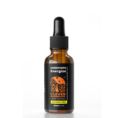 CLEVER MUSHROOMS Cordyceps tincture bottle for daily energy and endurance support