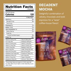 Click Coffee Protein mocha espresso shot captures double-shot energy in one serving.