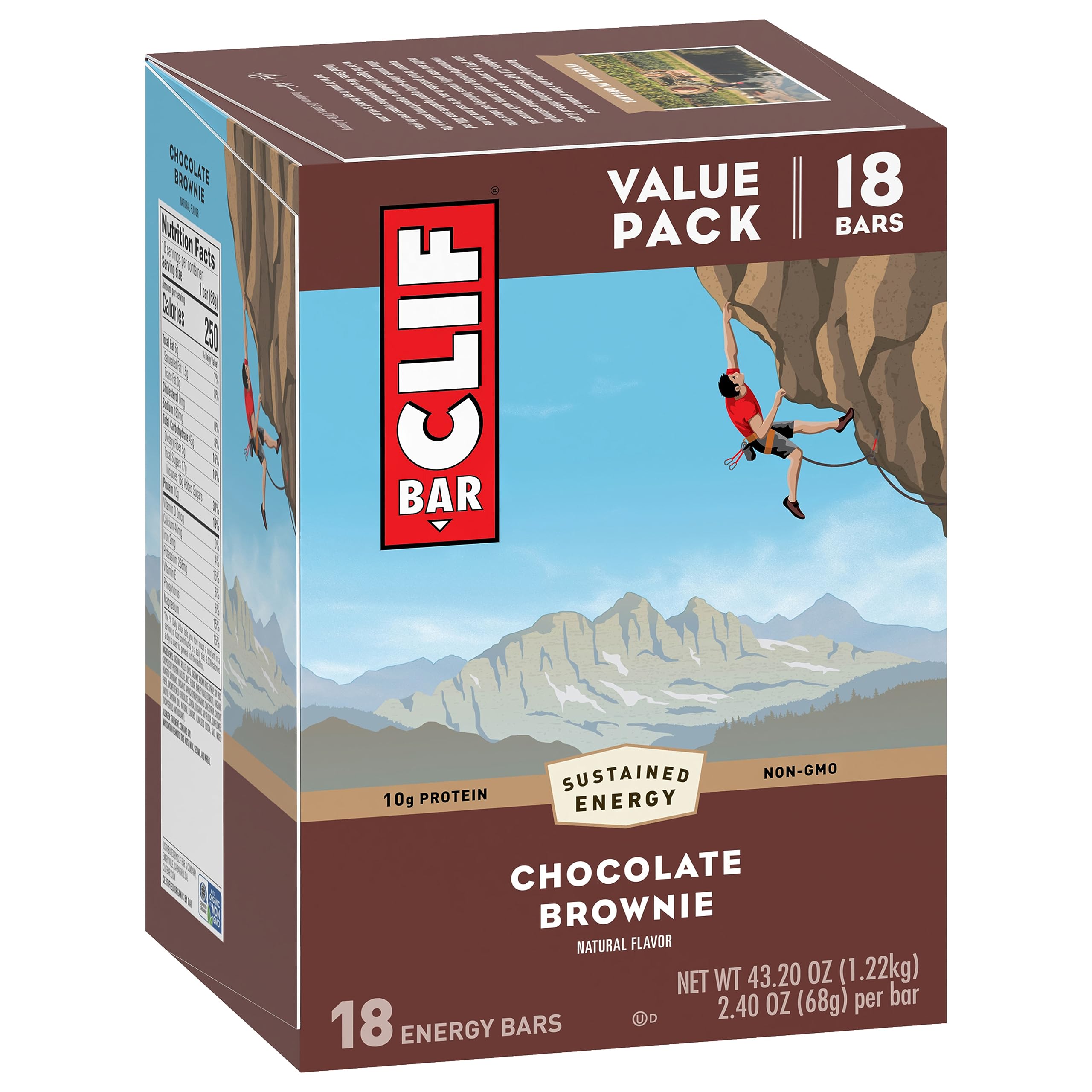 Indulgent brownie flavor meets portable snack for travel.
