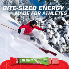 Soft-chew texture of CLIF BLOKS Salted Watermelon for easy intake