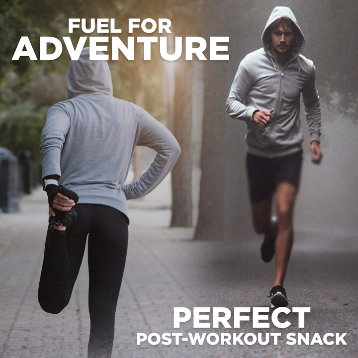 CLIF Builder Bar ready to eat in gym bag for convenient pre or post-workout fueling.