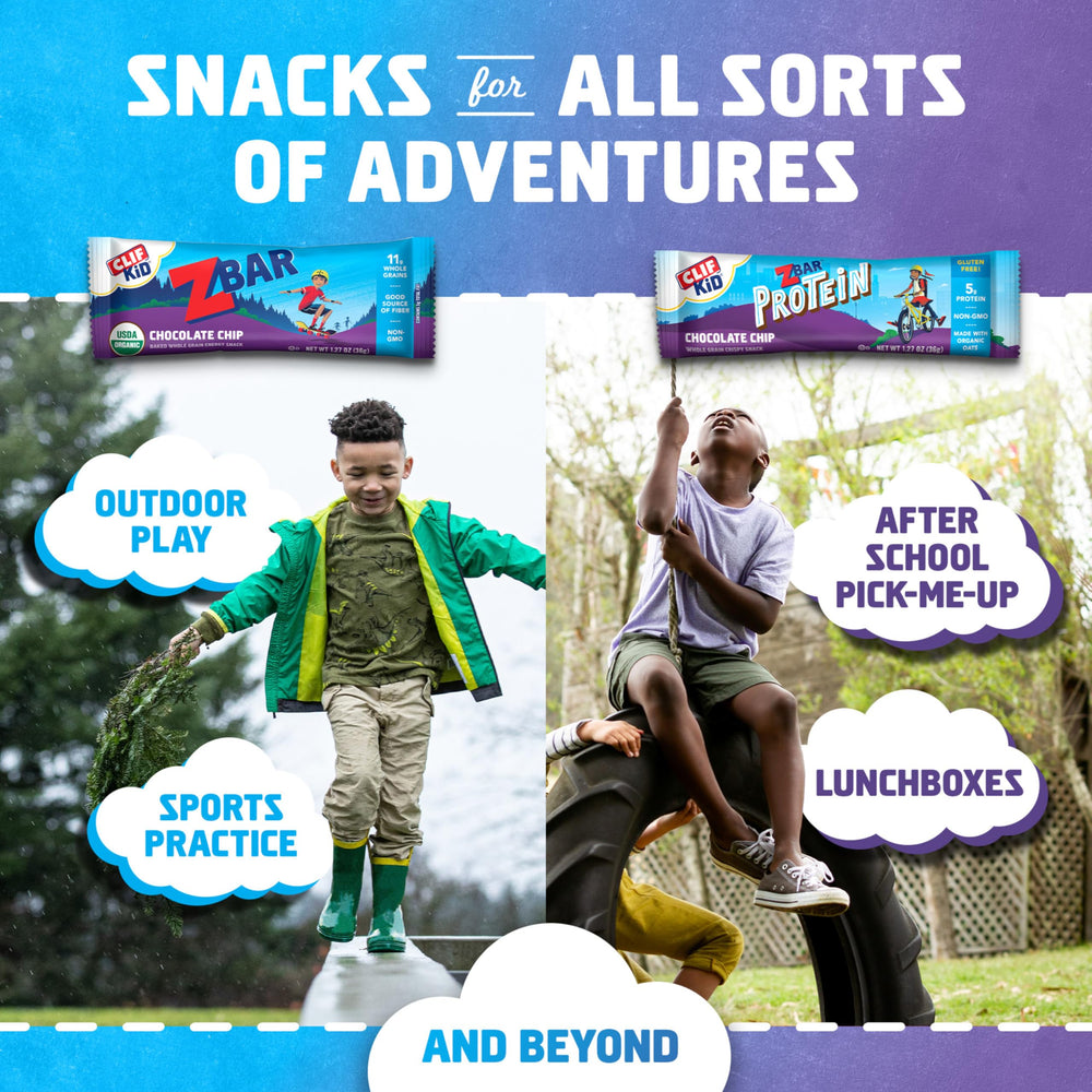 Clif Kid Zbar flavor variety wrappers showcase tasty options