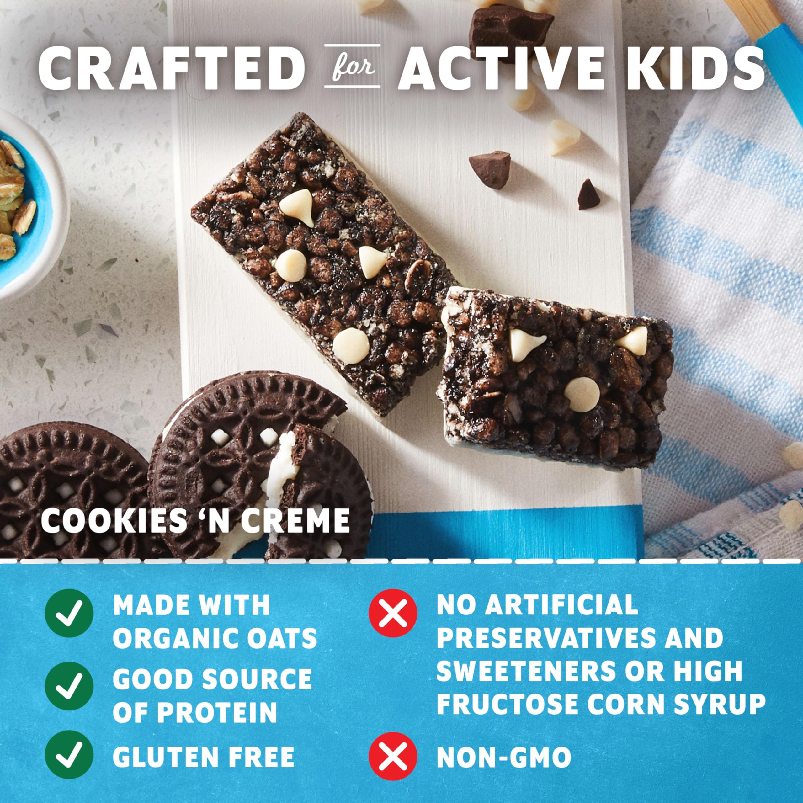Kid-friendly chocolatey cookie flavor in Zbar Protein Cookies N Creme.