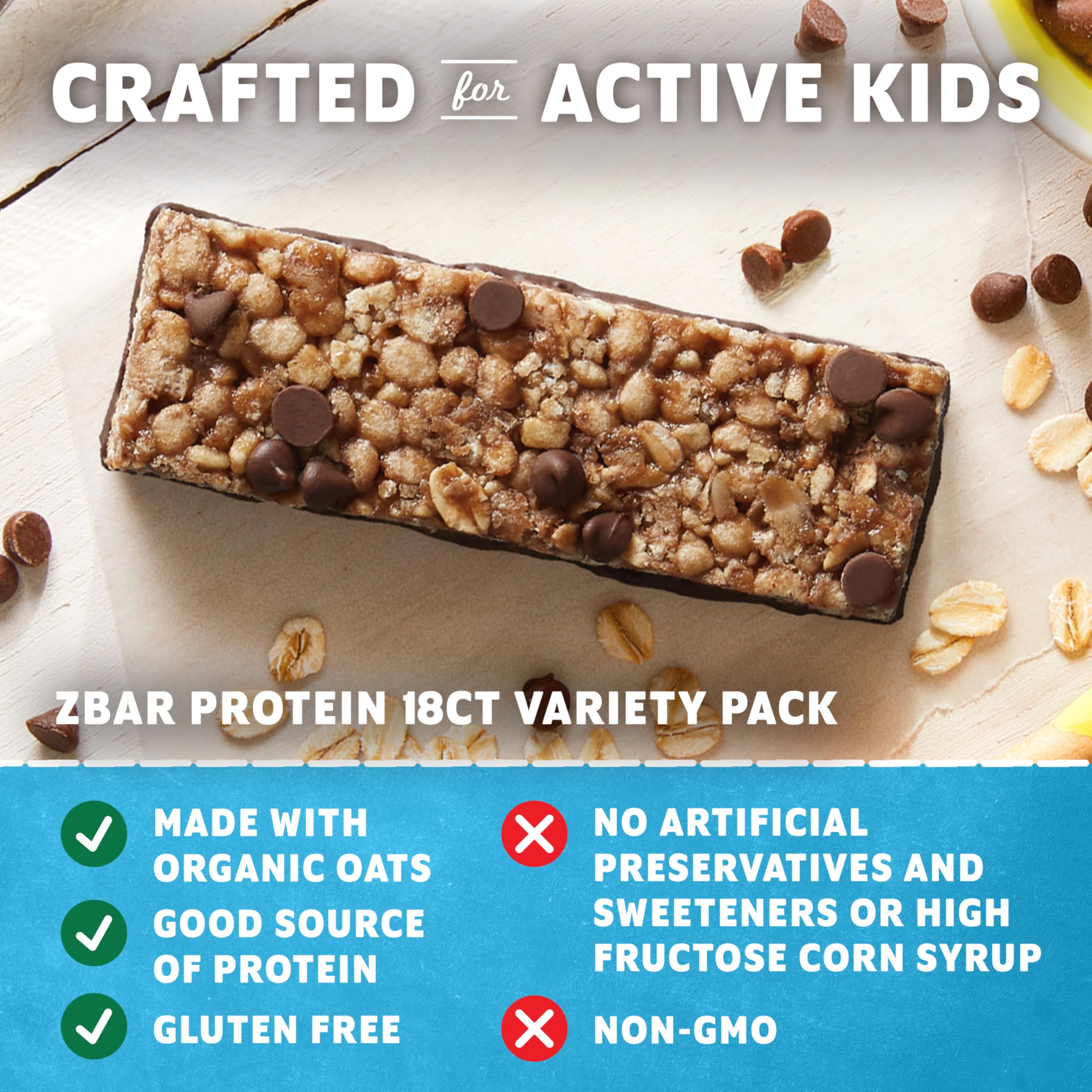 Close-up of ZBar Protein crispy texture