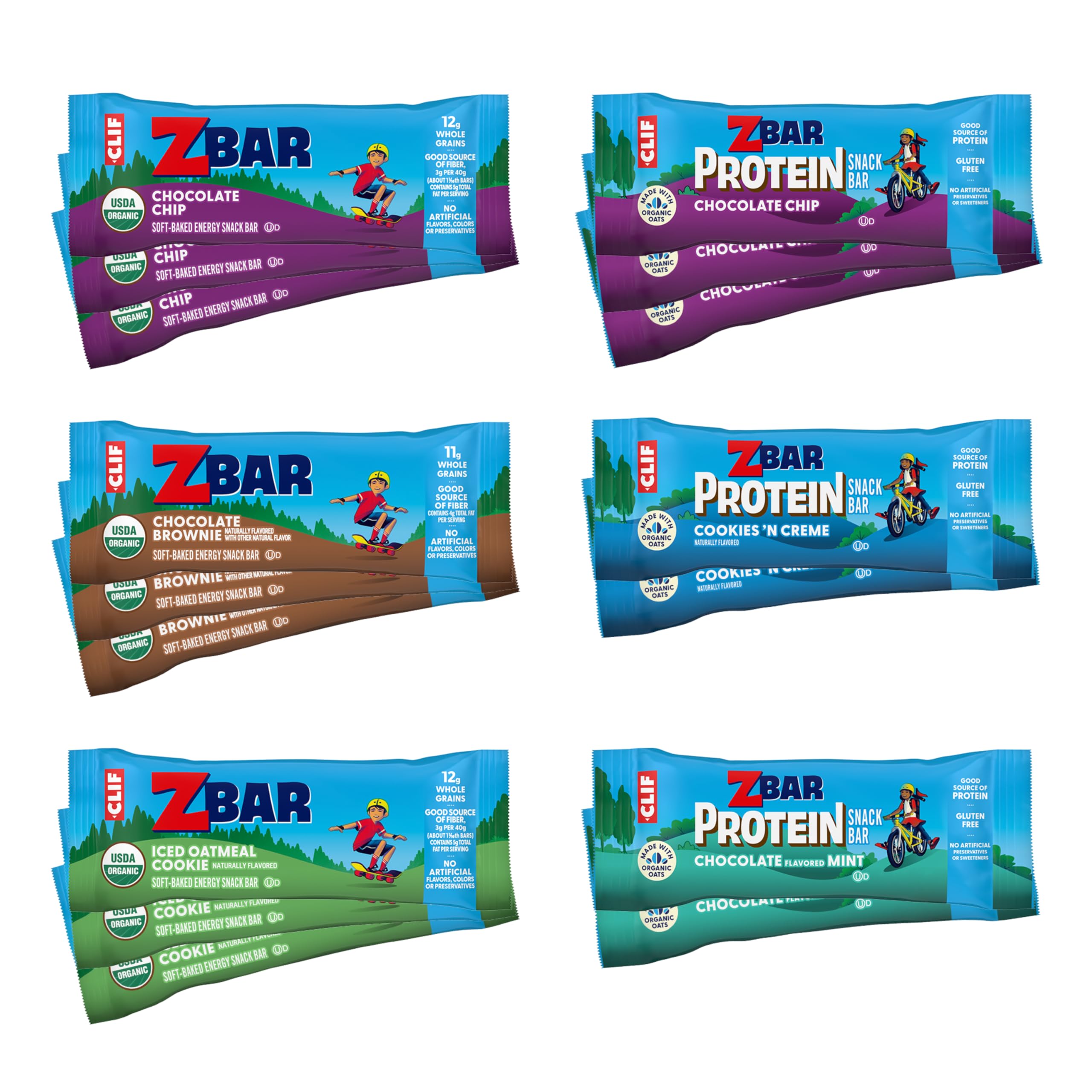 Clif Kid Zbar variety pack 16-bars box for quick lunchbox snacks