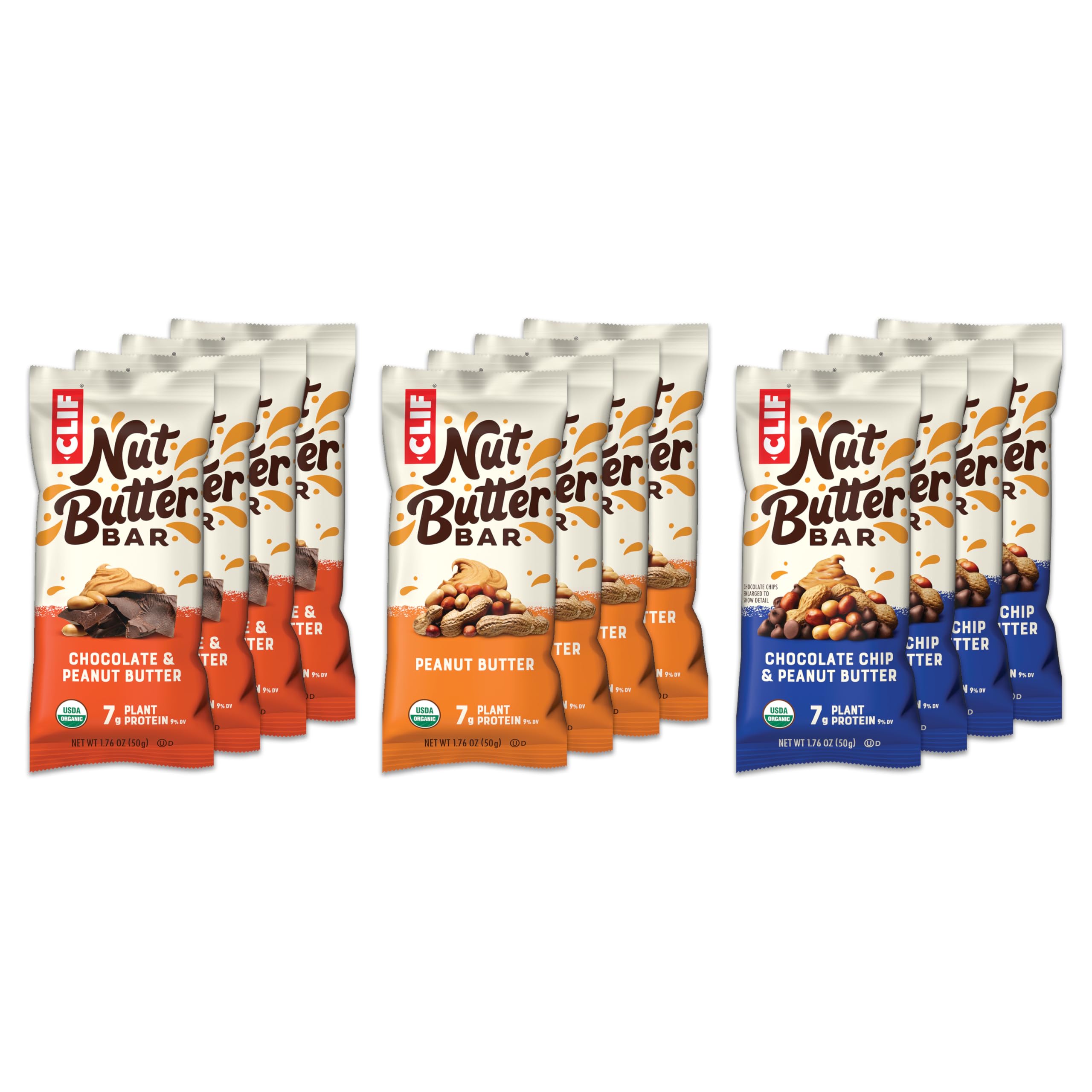 CLIF Nut Butter Bar variety pack chocolate peanut butter; on‑the‑go energy with rich flavor