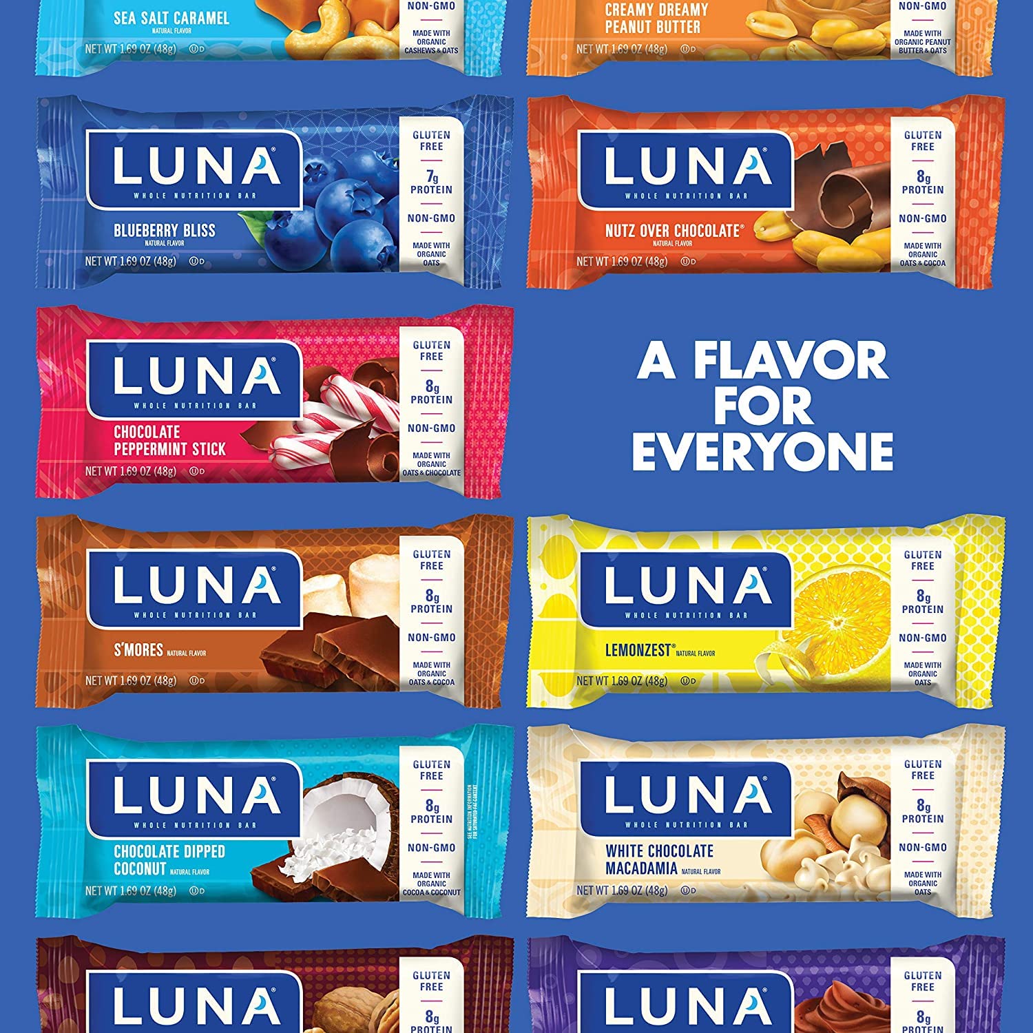 CLIF LUNA Blueberry Bliss on-the-go pack for travel and busy days.