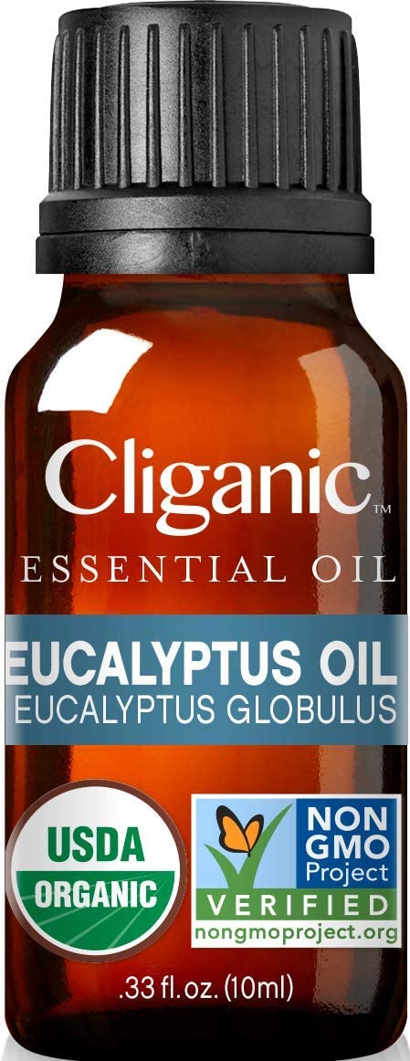 Cliganic Eucalyptus Oil pour highlights easy adding to diffuser.