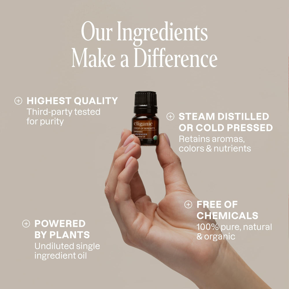 Cliganic lemongrass oil bottle brightens spaces with citrus notes