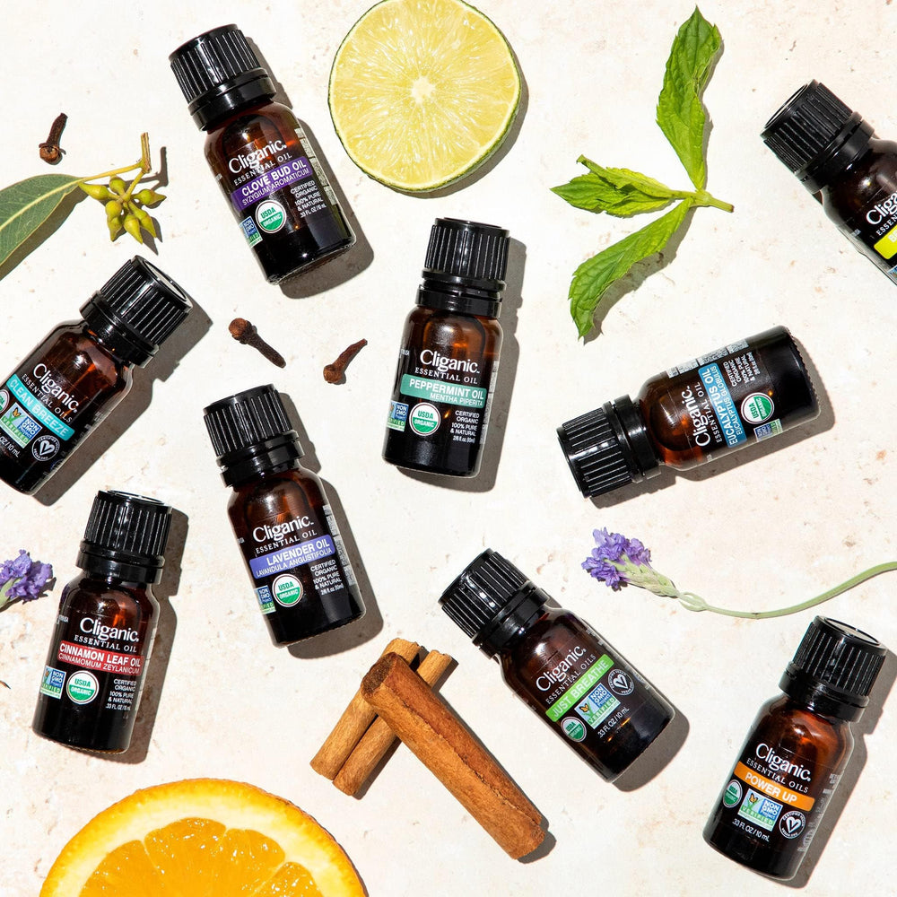 Cliganic organic Bergamot label with third-party test seals