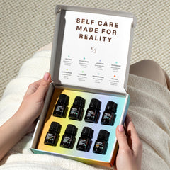 Cliganic peppermint oil bottle for uplifting scent and refreshing aromatics.