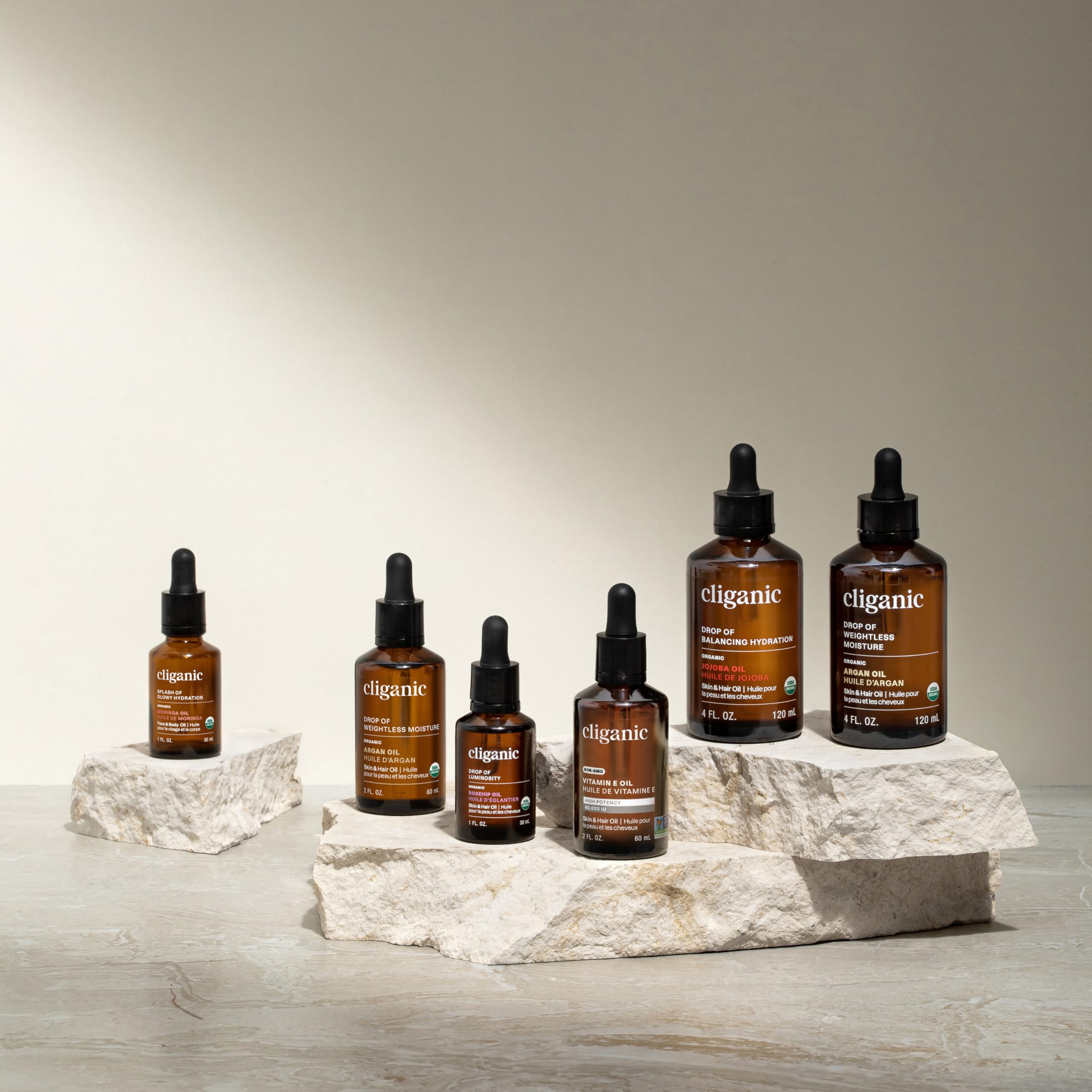 Cliganic packaging shows new look while preserving pure essential oil quality for diffuser use.
