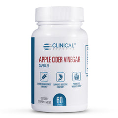 Clinical Effects Apple Cider Vinegar Capsules bottle for easy daily digestion support