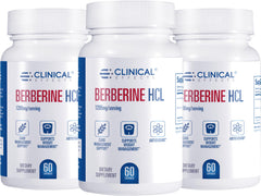 Clinical Effects Berberine HCL bottle front view highlighting vegan formula and liver support