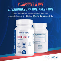 Clinical Effects Berberine HCL three-pack display emphasizing value and convenience