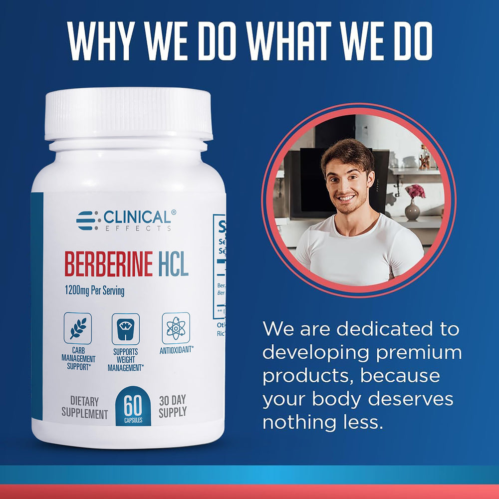 Clinical Effects Berberine HCL vegan capsules for plant-based wellness