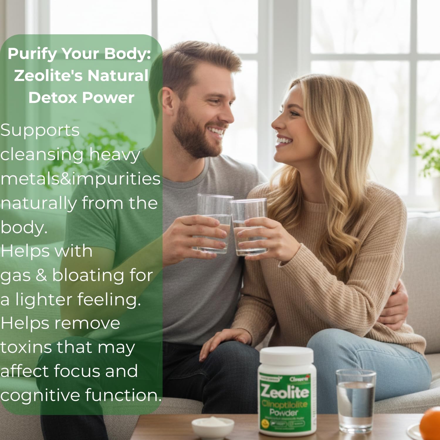 Included scoop makes daily dosing with Clinora Zeolite Detox easy