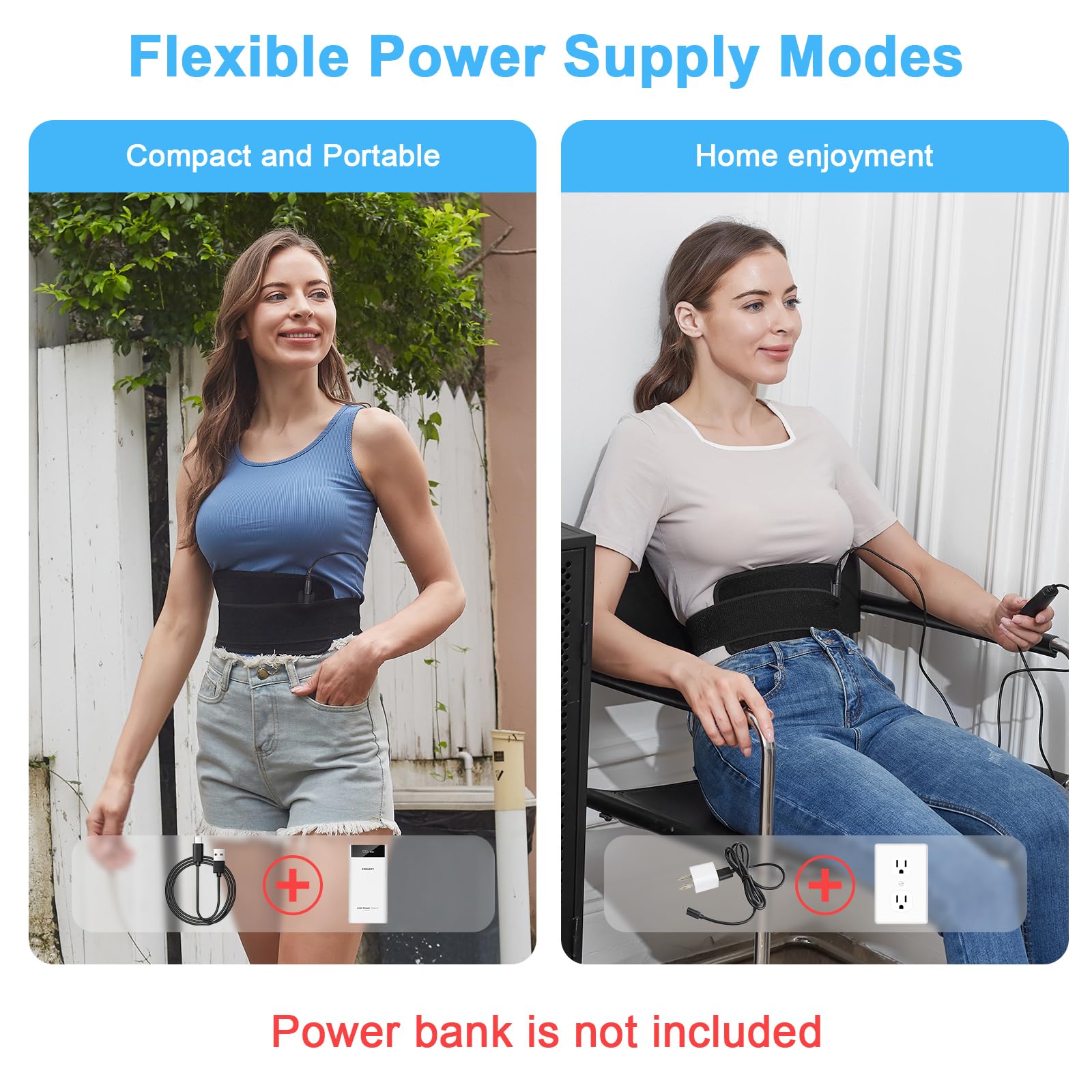 CLMTAS wearable belt with timer remote for convenient sessions at home.