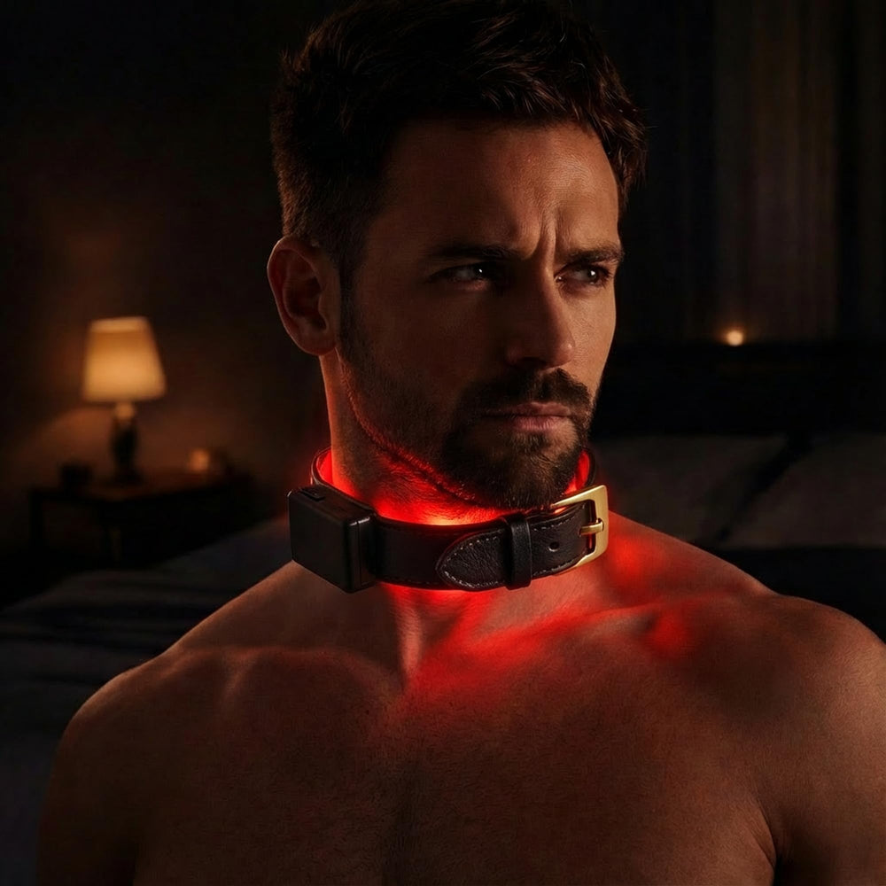 Clocness daily wellness routine with home-based light therapy for dogs.