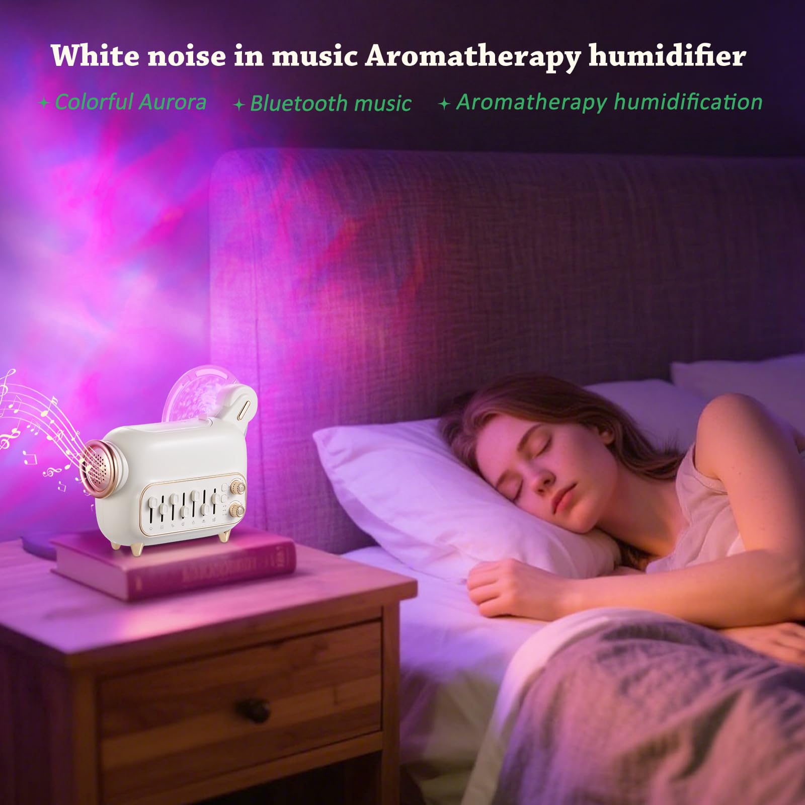 CLOZIAS aromatherapy diffuser releasing a fine mist into the room.