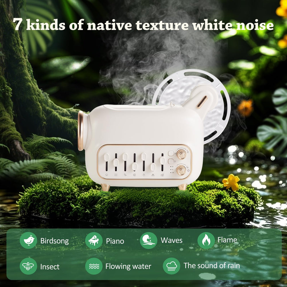 CLOZIAS ultrasonic mist distributes fragrance evenly across a desk.