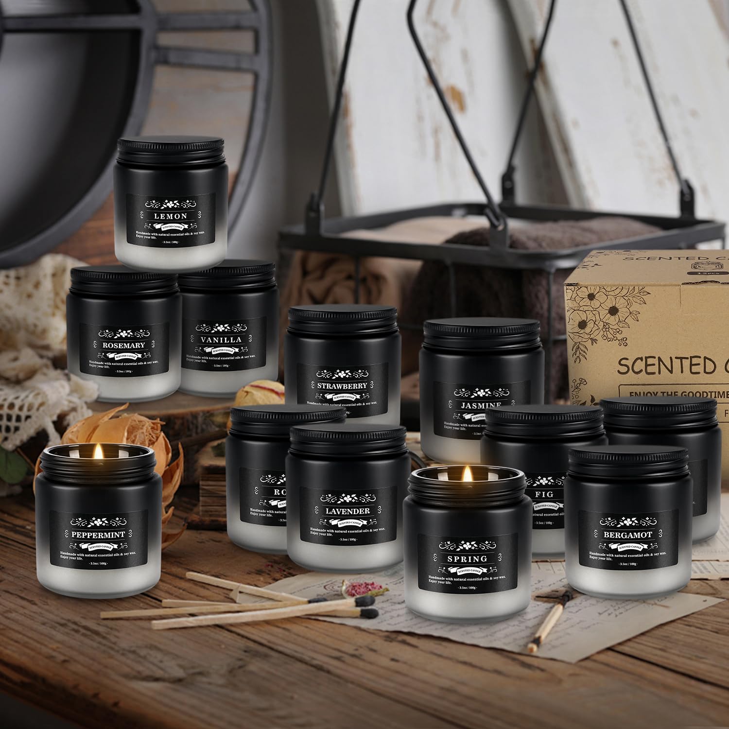 CLTNIKET candles in a home office create focused, refined ambiance.
