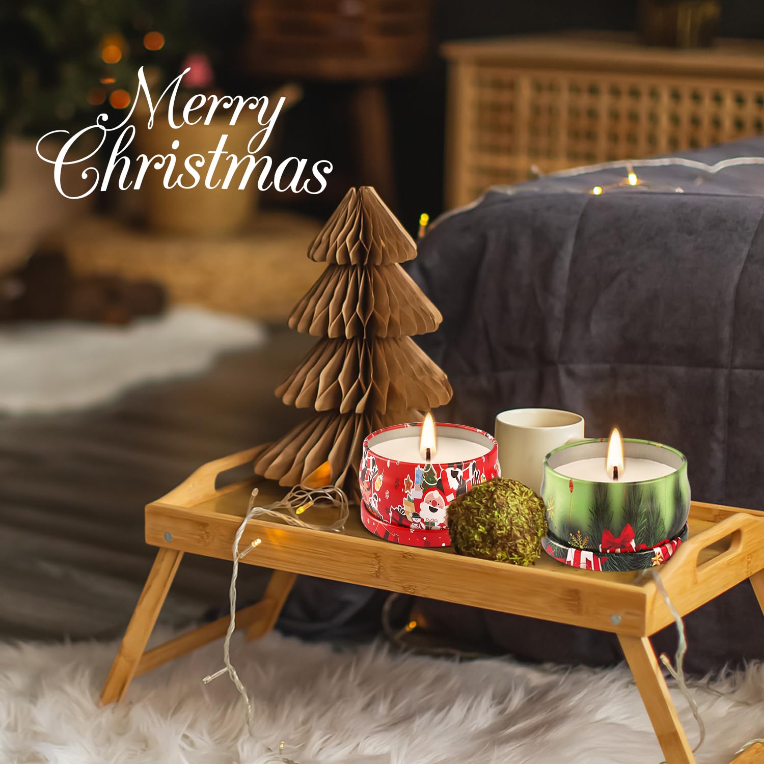 CLTNIKET bergamot Santa tin brightens holiday gatherings.