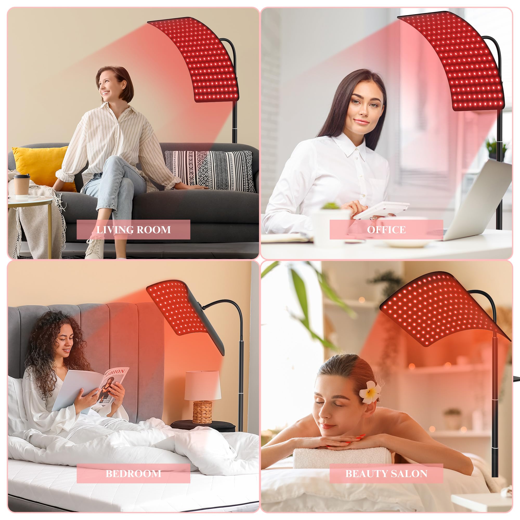 CMICE red-light therapy lamp compact design for table or floor use