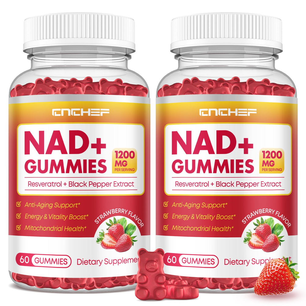 CNCHEF NAD+ Gummies bottle for daily energy support and healthy aging.