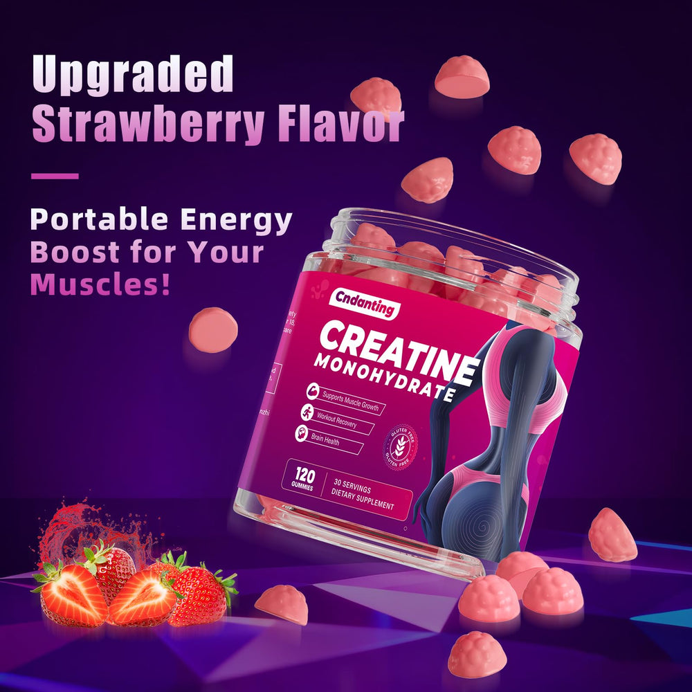 CNDANTING Creatine Gummies no-sugar label on packaging