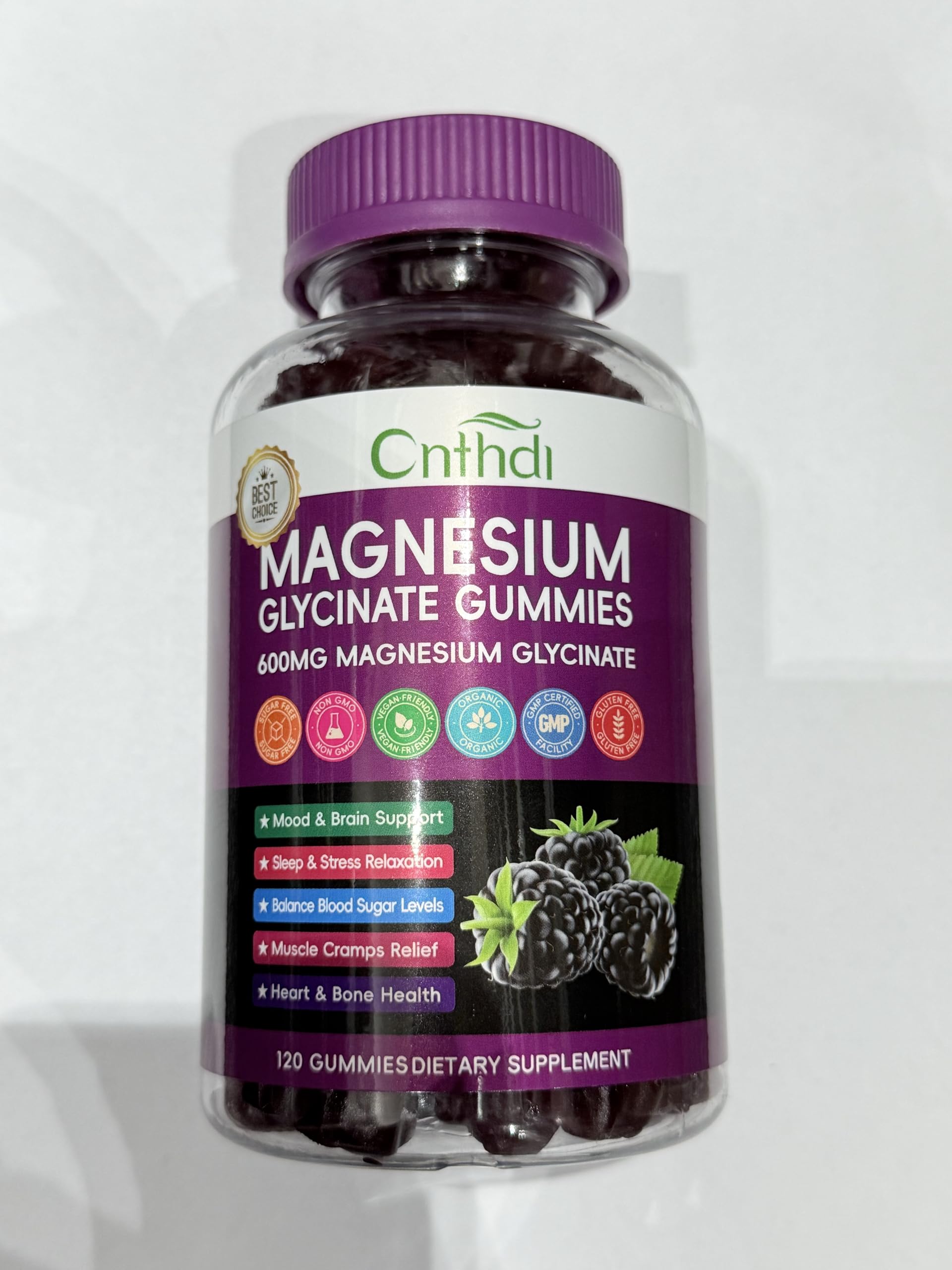 Ingredient panel showing the magnesium glycinate and L-threonate blend for balanced support.