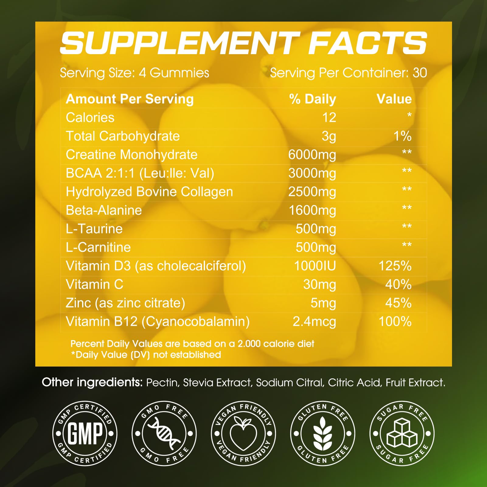 CNFHDI creatine gummies 30-day supply packaging on countertop