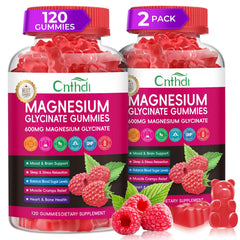 CNFHDI Magnesium Glycinate Gummies bottle front for daily relaxation.