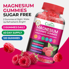 CNFHDI magnesium gummies ingredients image showing CoQ10 and Vitamin D.