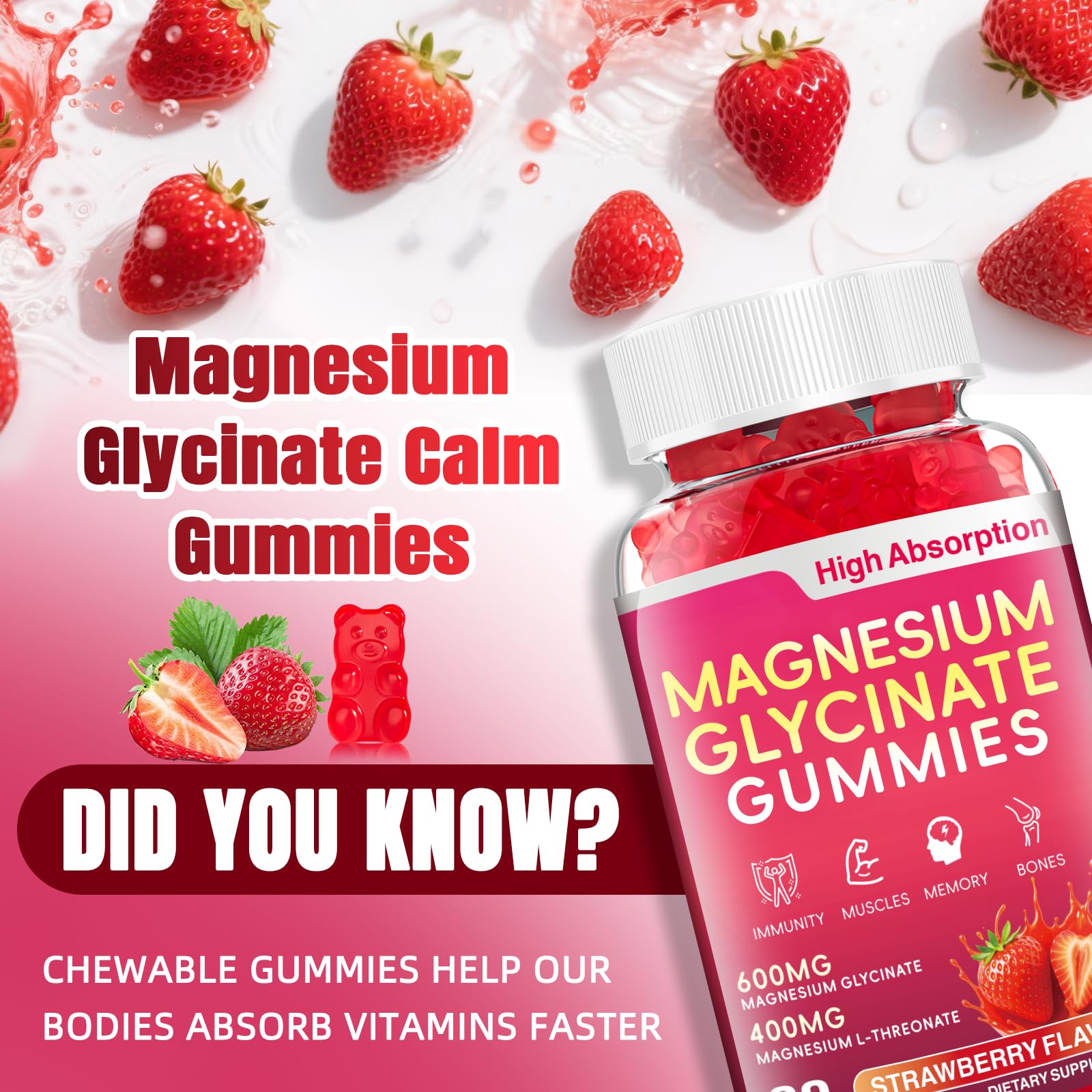 CNFHDI magnesium glycinate gummies kids enjoy a tasty, chewable sleep-support snack.